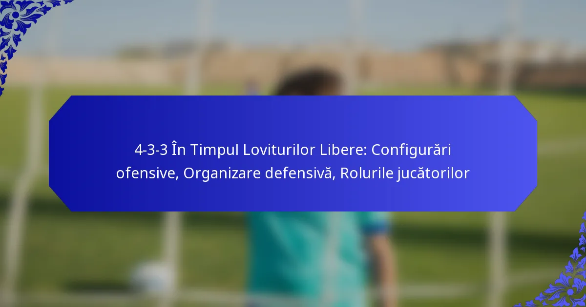 4-3-3 În Timpul Loviturilor Libere: Configurări ofensive, Organizare defensivă, Rolurile jucătorilor